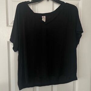 JoyLab Black Relaxed Boxy Workout Tee
